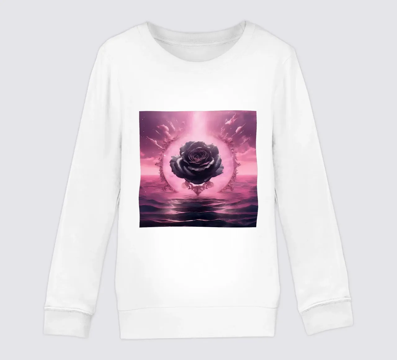 rosa nera2 felpa bambino da kimmindmuse