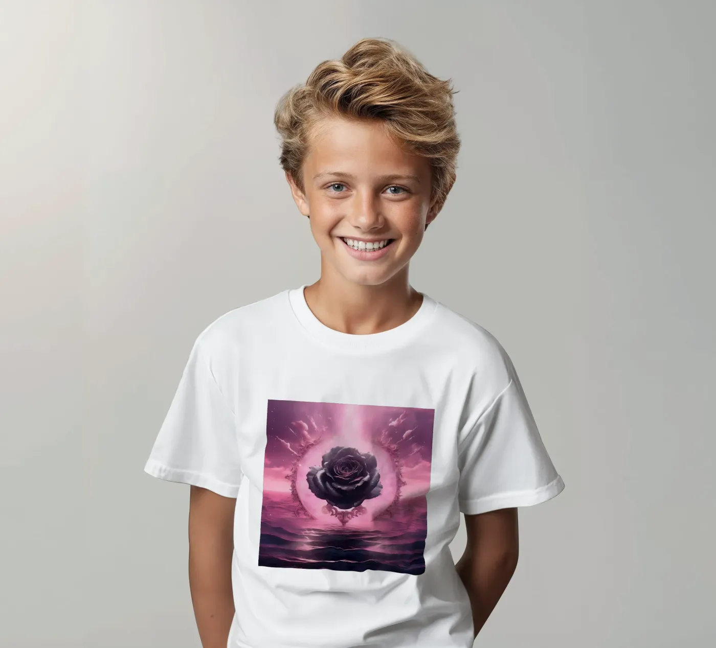 black rose2 t-shirt bambini da kimmindmuse