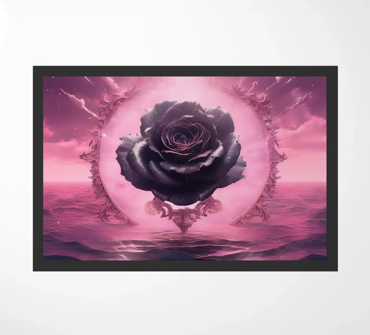 black rose2 doormat by kimmindmuse