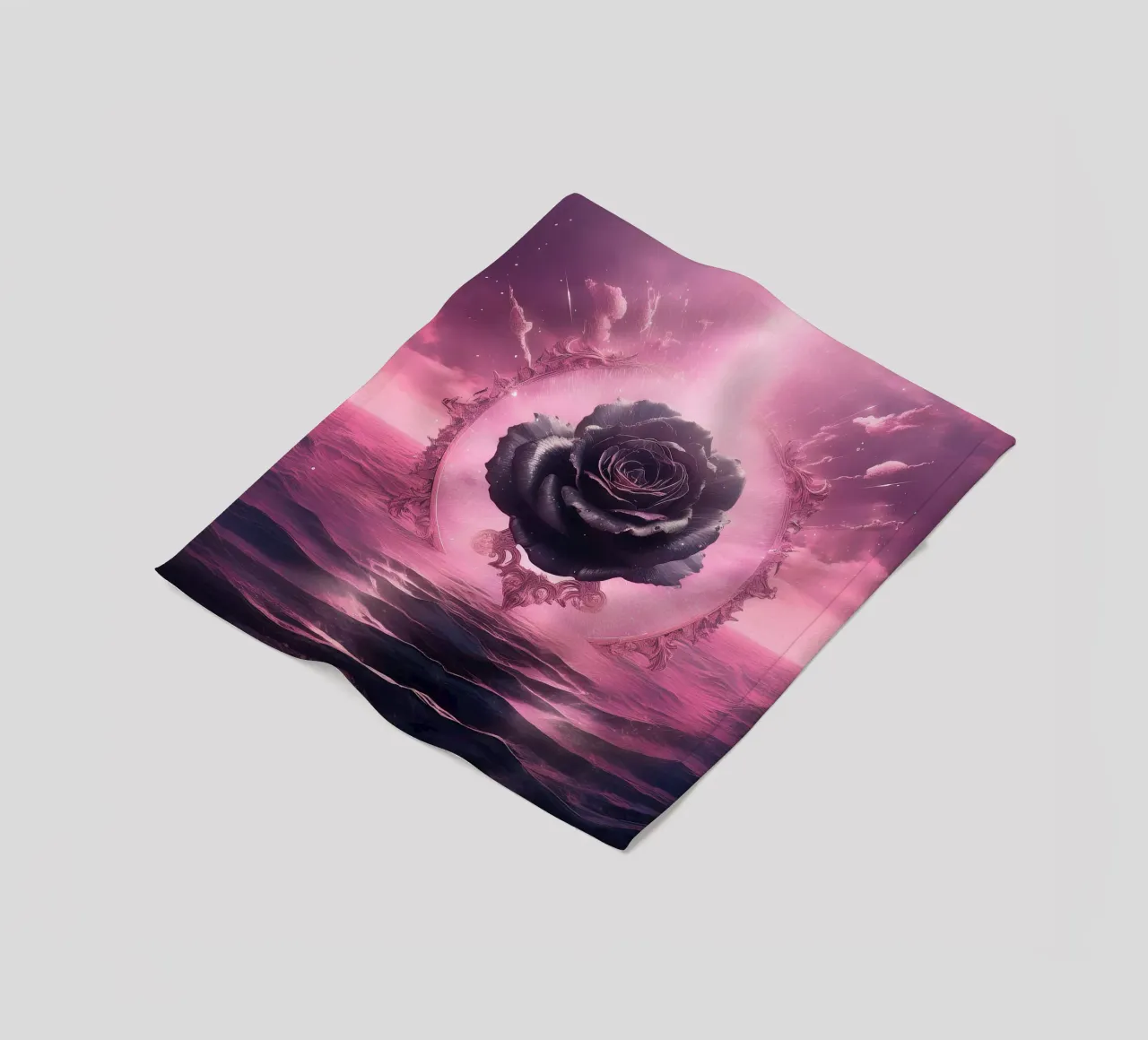 rosa nera2 coperta in pile da kimmindmuse