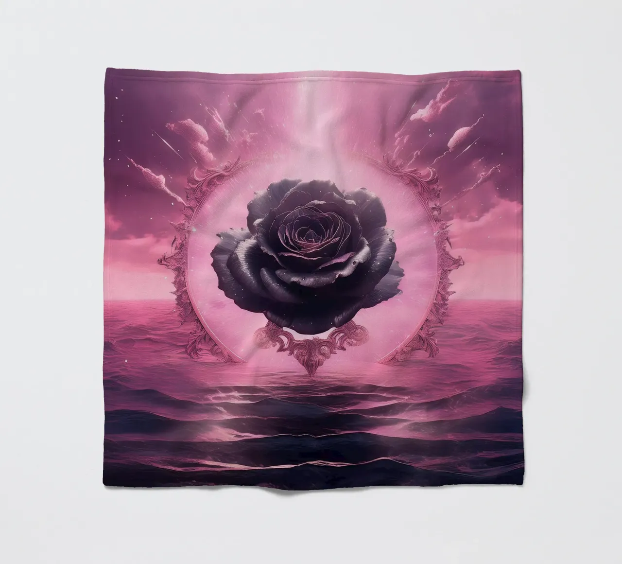 rosa nera2 coperta in pile da kimmindmuse