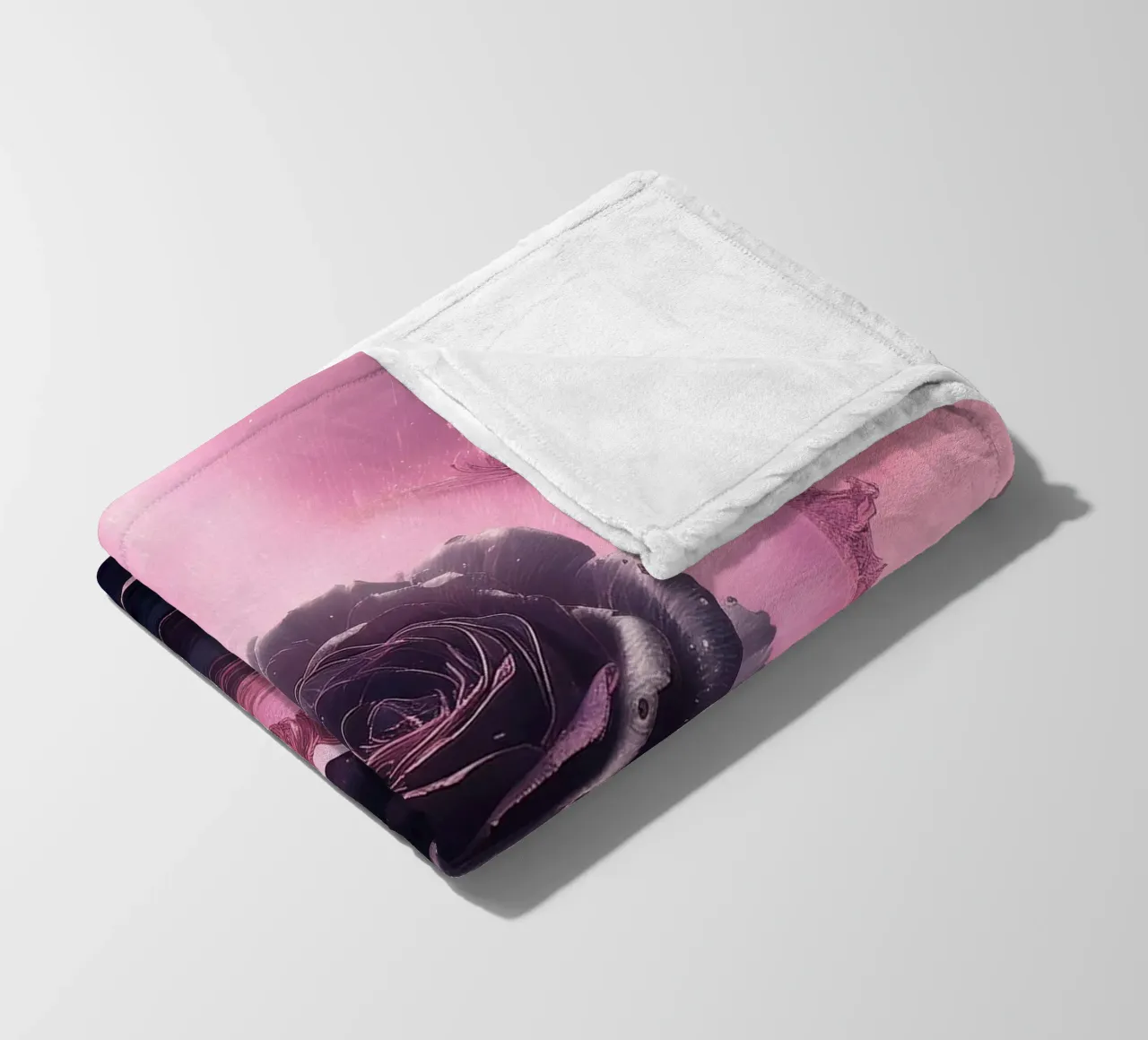 rosa nera2 coperta in pile da kimmindmuse