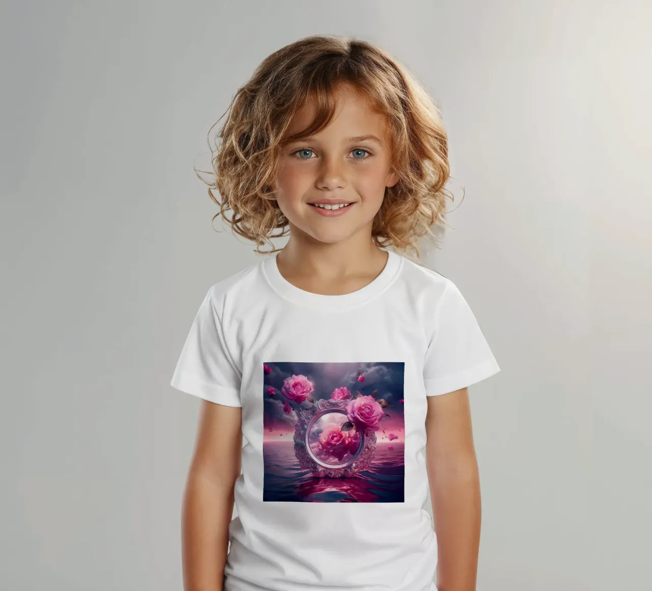 mirror and rose kids t-shirt by kimmindmuse