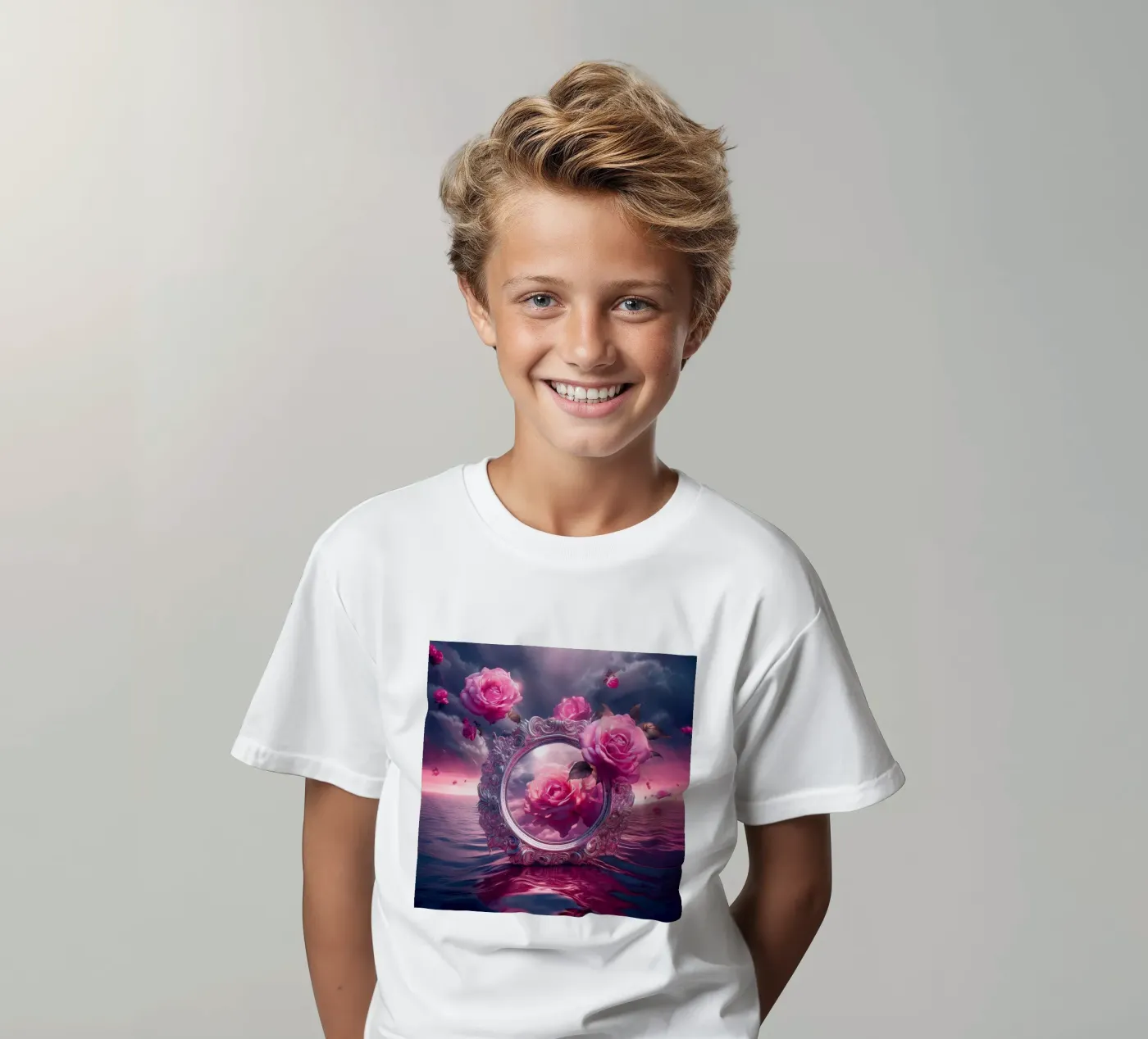 specchio e rosa t-shirt bambini da kimmindmuse