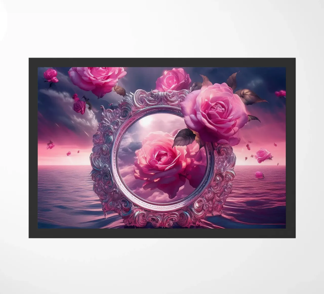 specchio e rosa zerbino da kimmindmuse