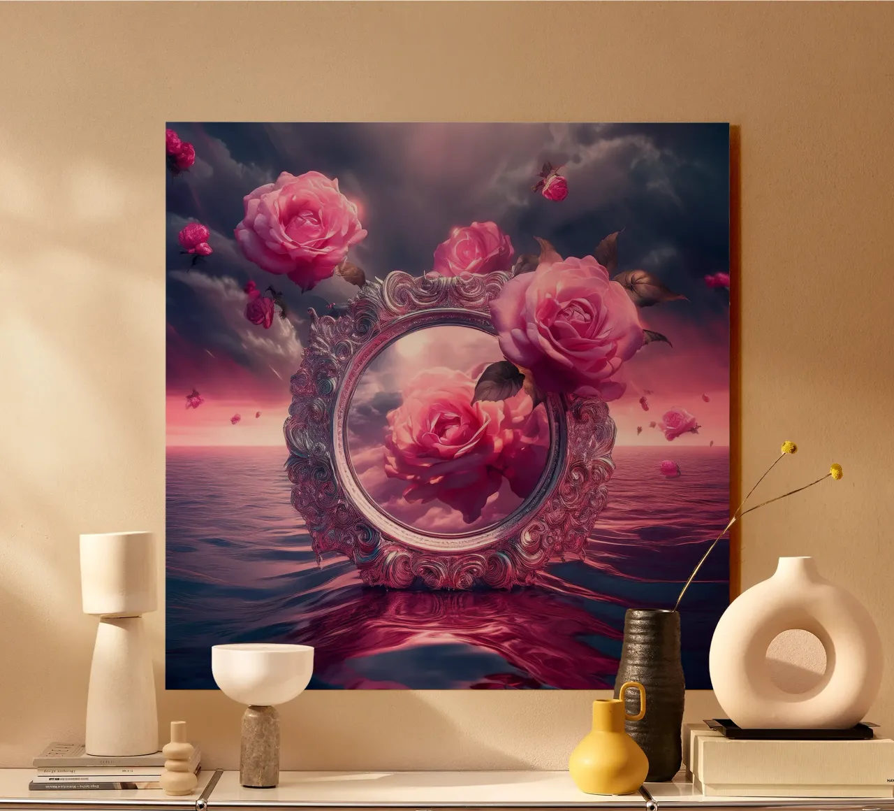 specchio e rosa plexiglass da kimmindmuse