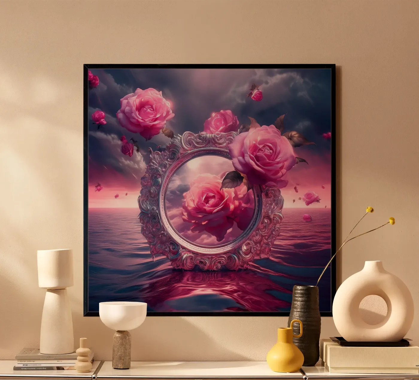 mirror and rose poster da kimmindmuse