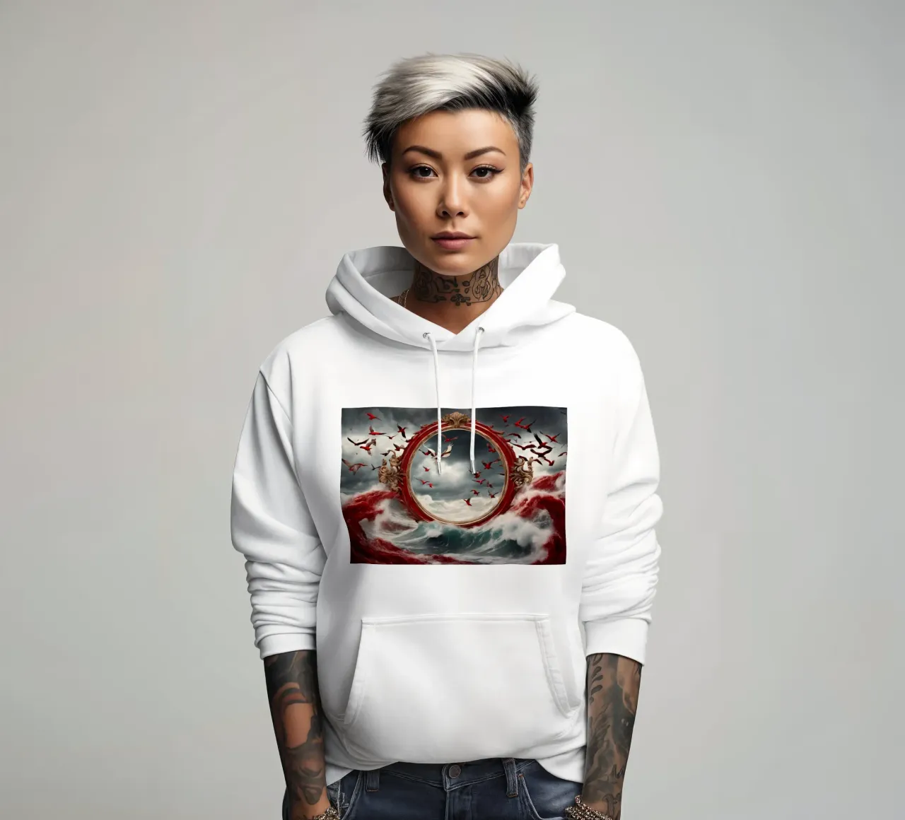 uccelli felpa con cappuccio da kimmindmuse
