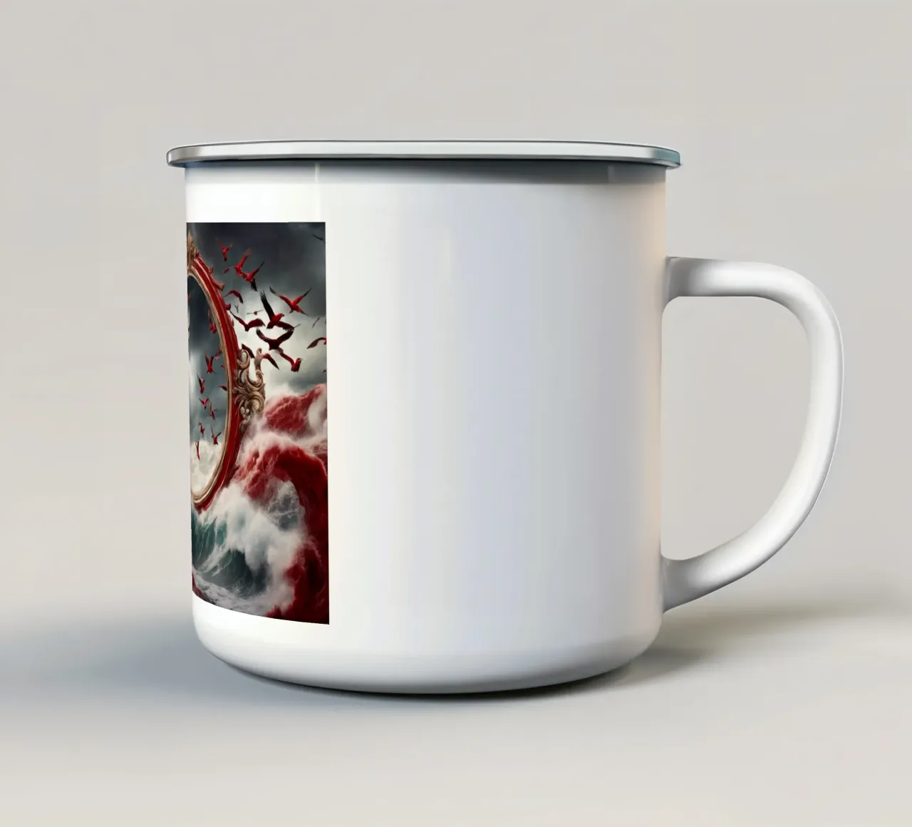 uccelli tazza in smalto da kimmindmuse