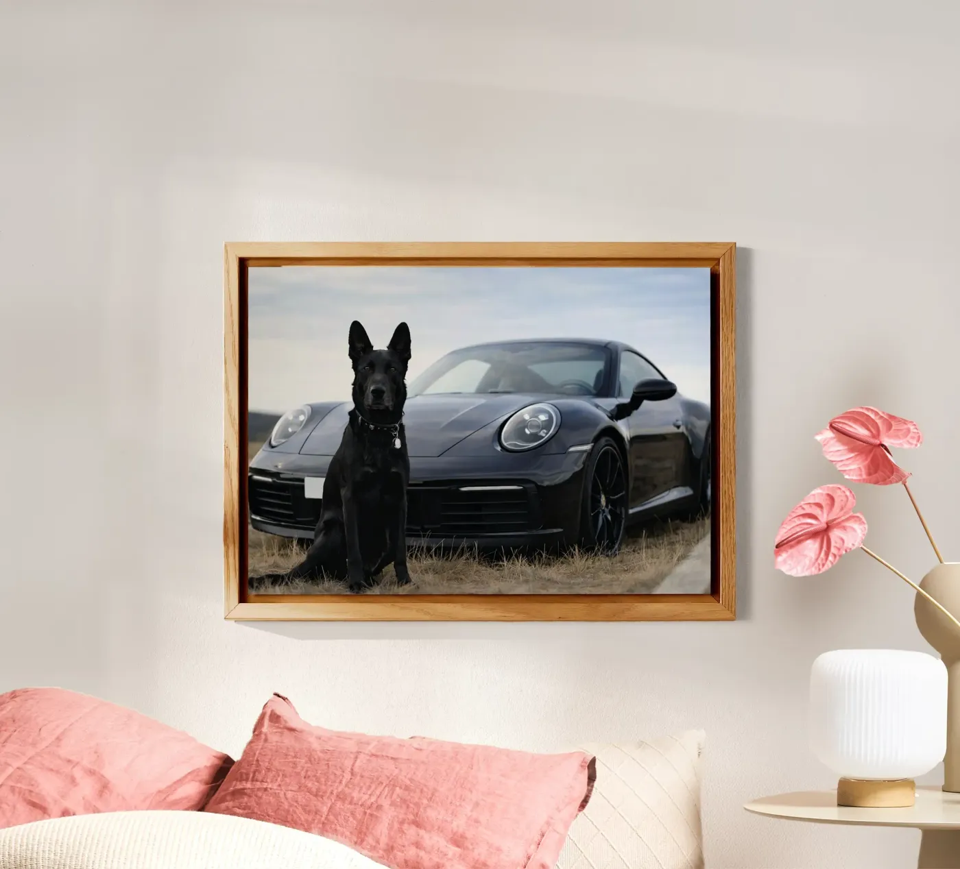 cane nero e auto pannello forex da Deemoll