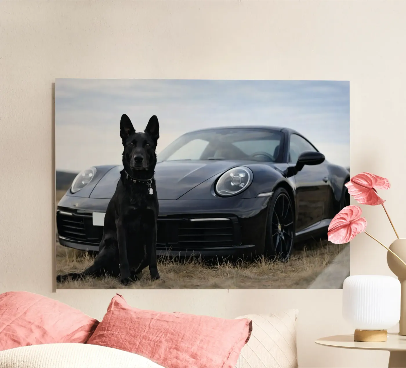 cane nero e auto pannello forex da Deemoll