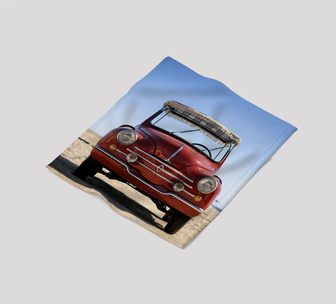 Oldtimer in Rot Fleecedecke von Deemoll