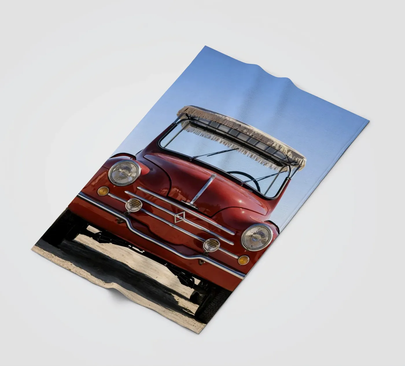 Oldtimer in Rot Fleecedecke von Deemoll