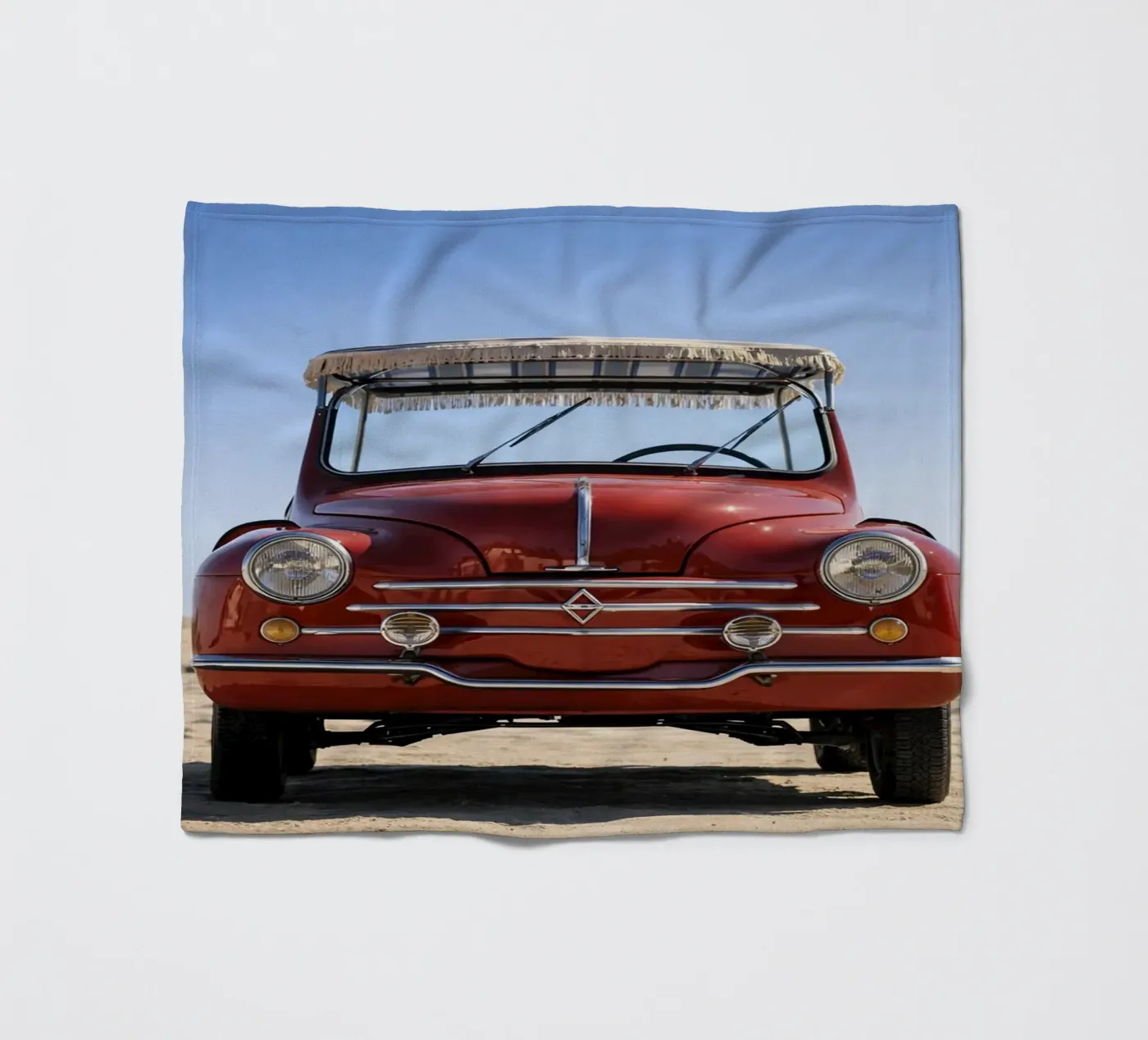 Oldtimer in Rot Fleecedecke von Deemoll