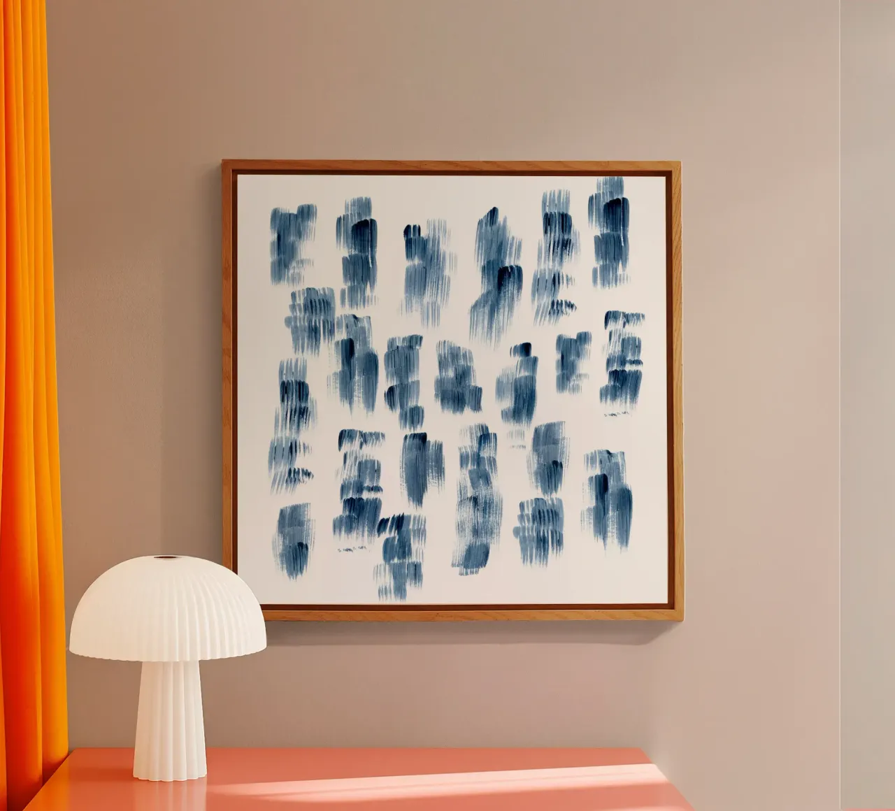Indigo Brush Strokes | Meditative Abstract plexiglass da sabidussi
