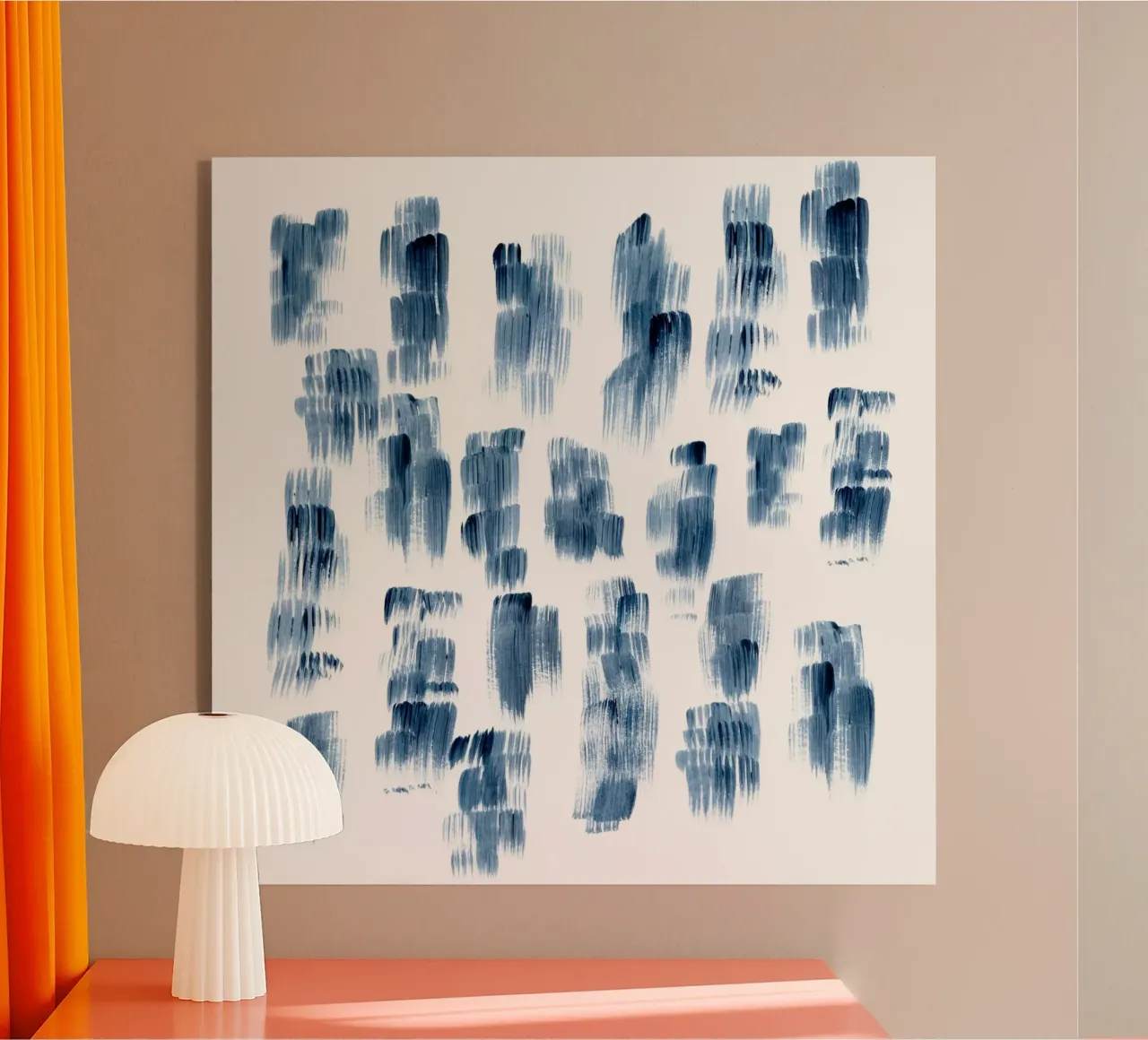 Indigo Brush Strokes | Meditative Abstract plexiglass da sabidussi