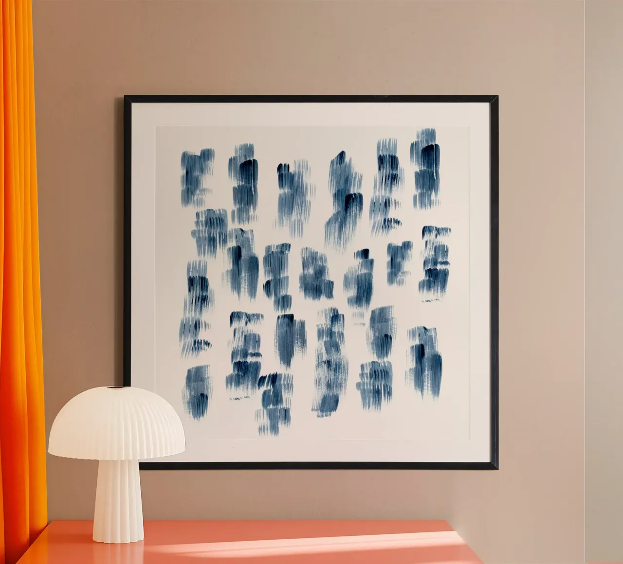 Indigo Brush Strokes | Meditative Abstract poster da sabidussi
