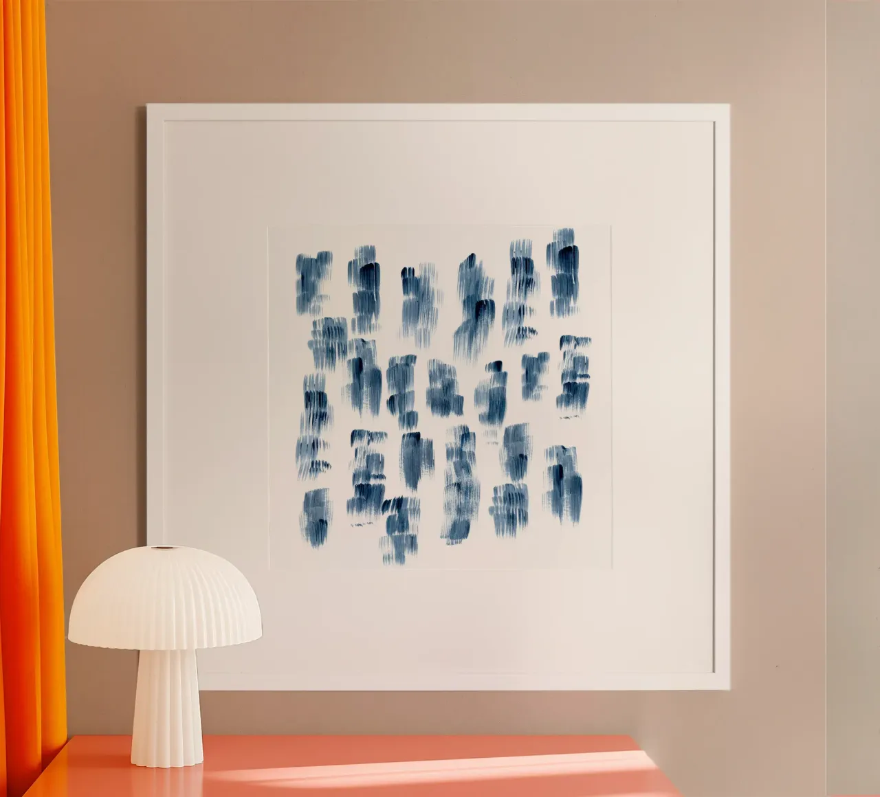 Indigo Brush Strokes | Meditative Abstract poster da sabidussi