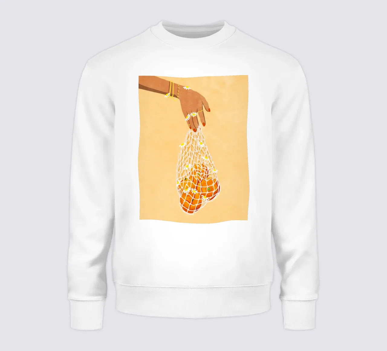 Fresh Oranges sweatshirt by Illustration Raissa Oltmanns
