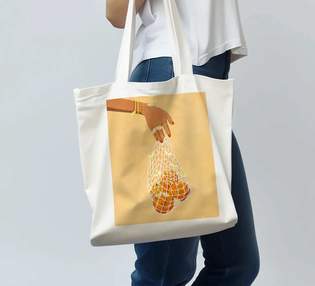 Fresh Oranges borsa in juta da Illustration Raissa Oltmanns