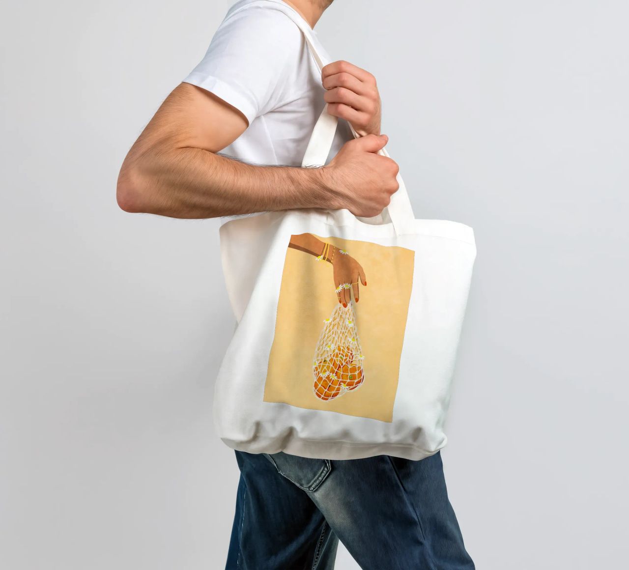 Fresh Oranges borsa in juta da Illustration Raissa Oltmanns
