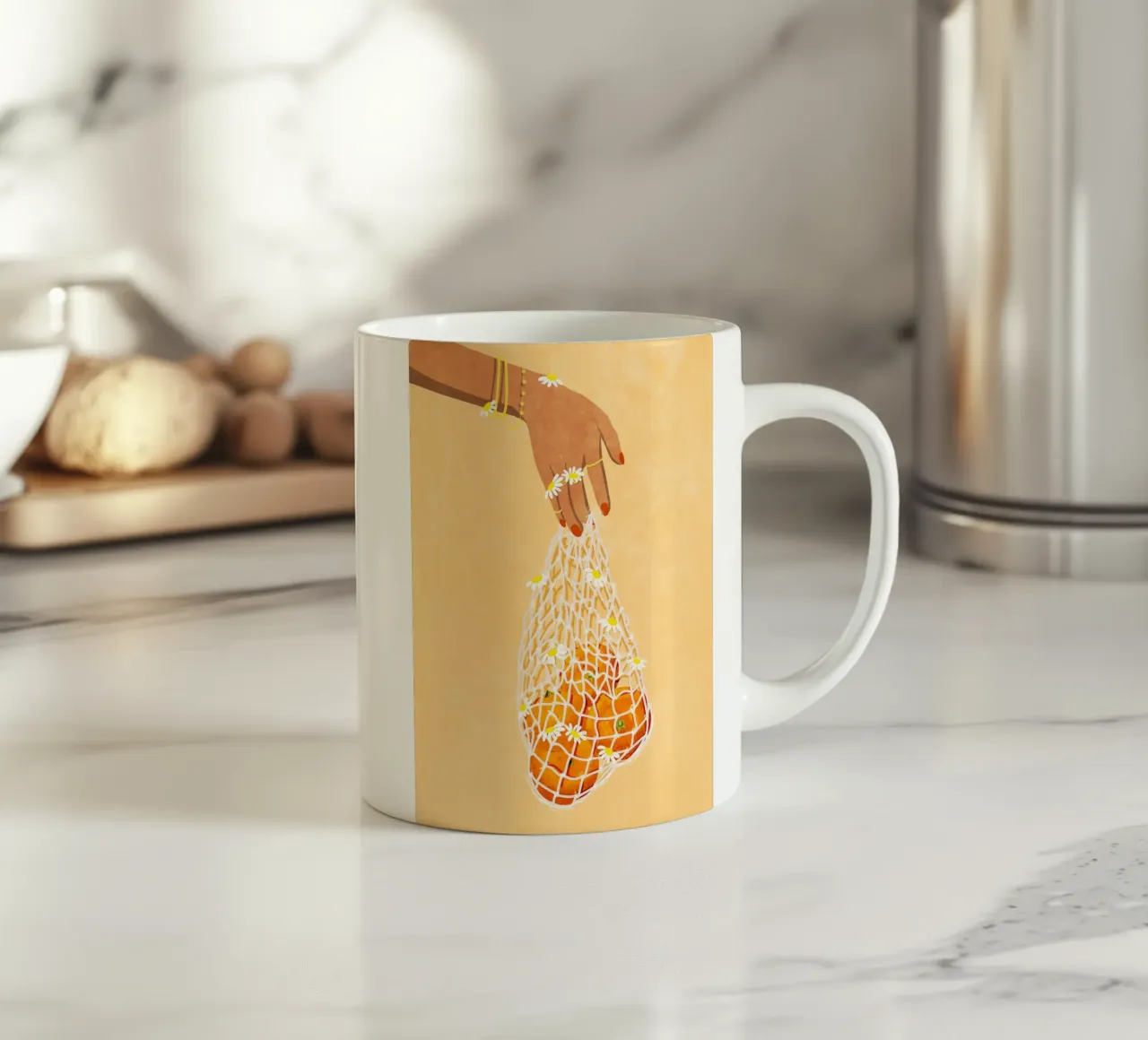 Fresh Oranges tazza in ceramica da Illustration Raissa Oltmanns