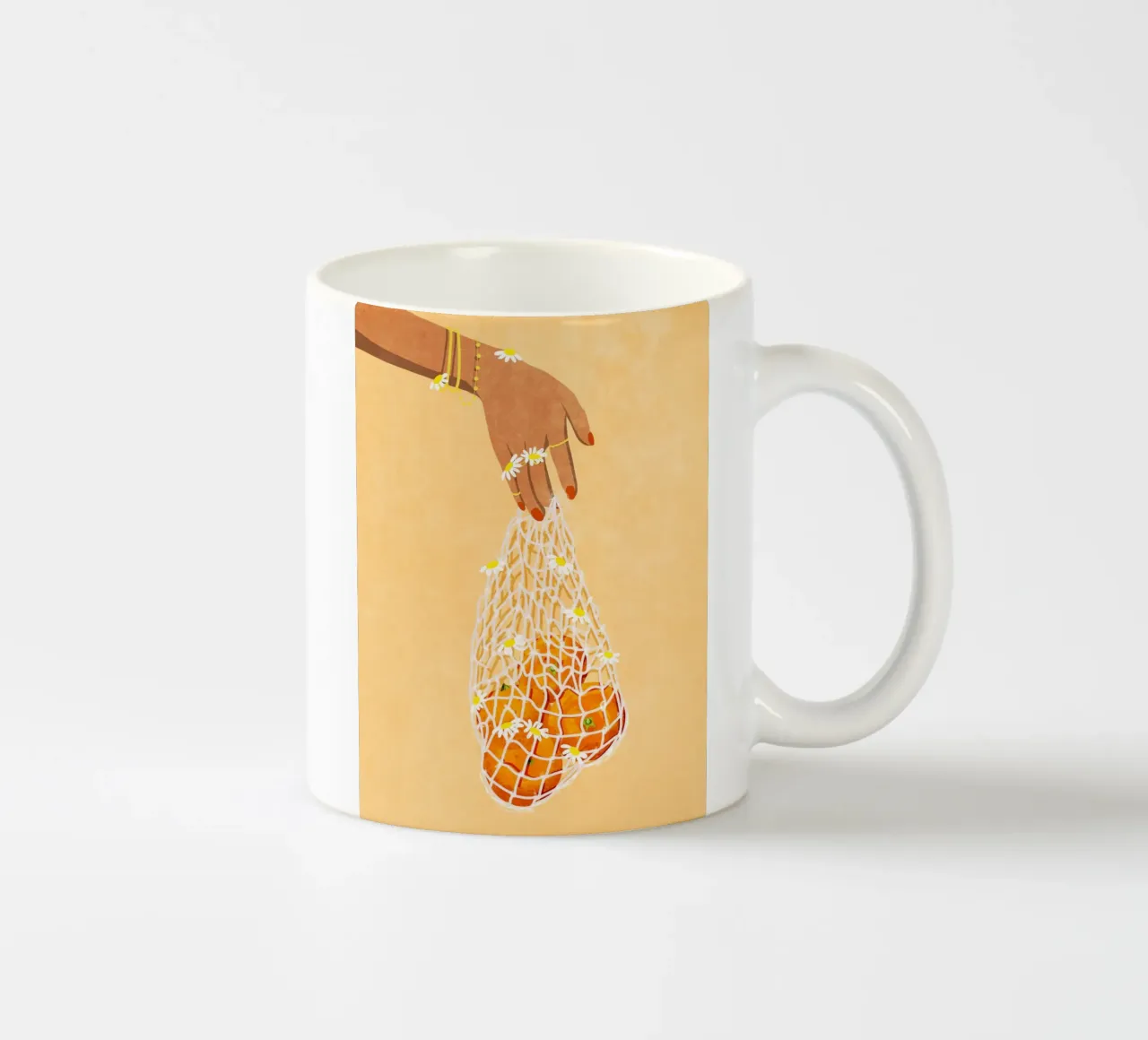 Fresh Oranges tazza in ceramica da Illustration Raissa Oltmanns