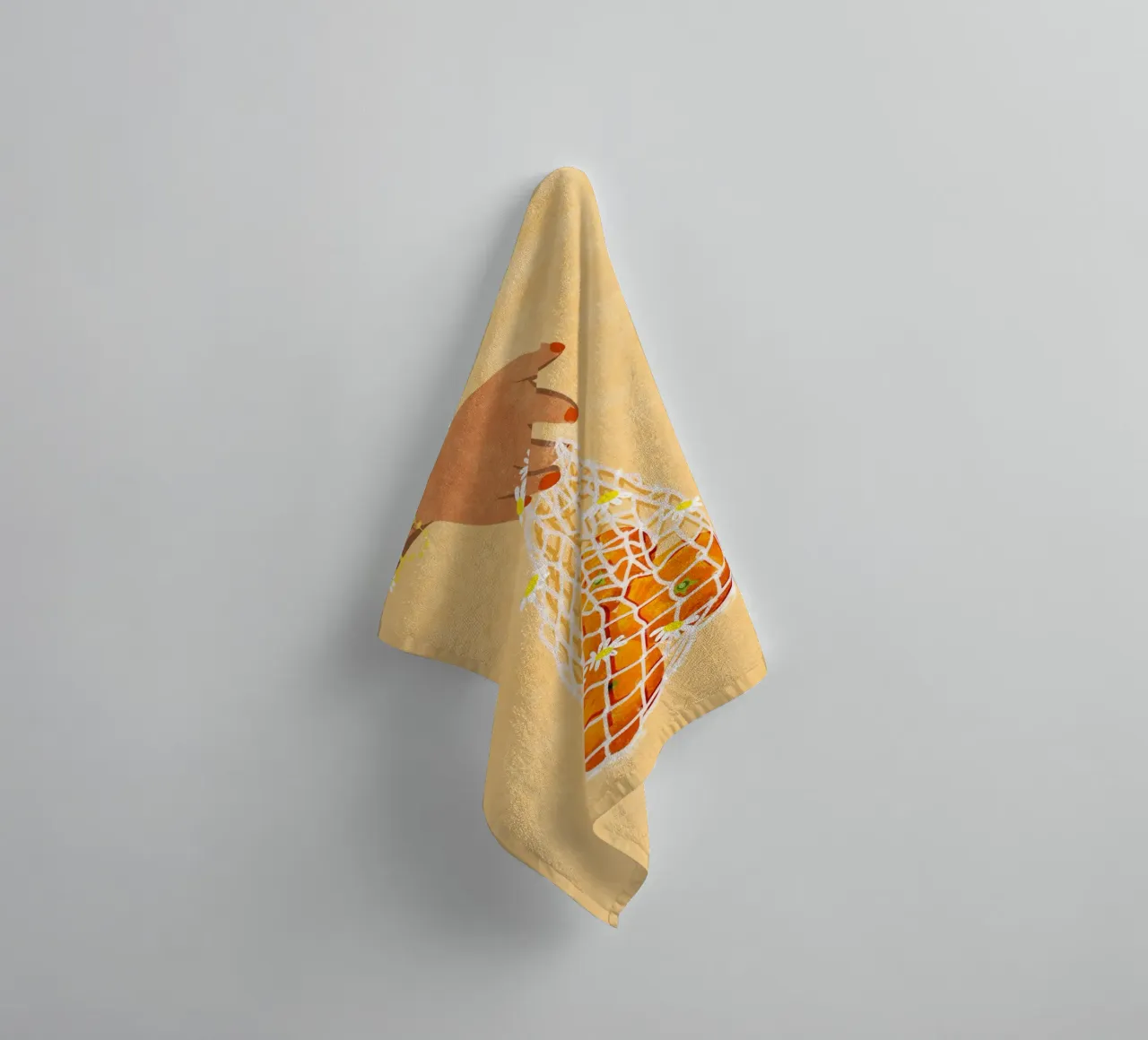 Fresh Oranges asciugamano da bagno da Illustration Raissa Oltmanns
