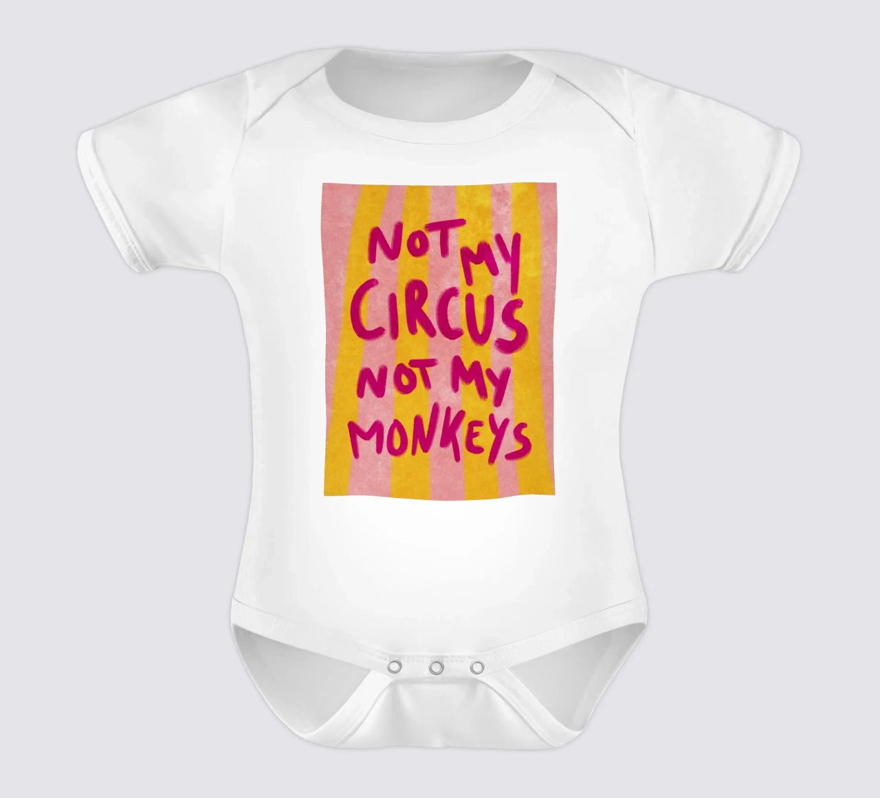 Not my Circus not my Monkeys Kurzarm Babybody von Illustration Raissa Oltmanns