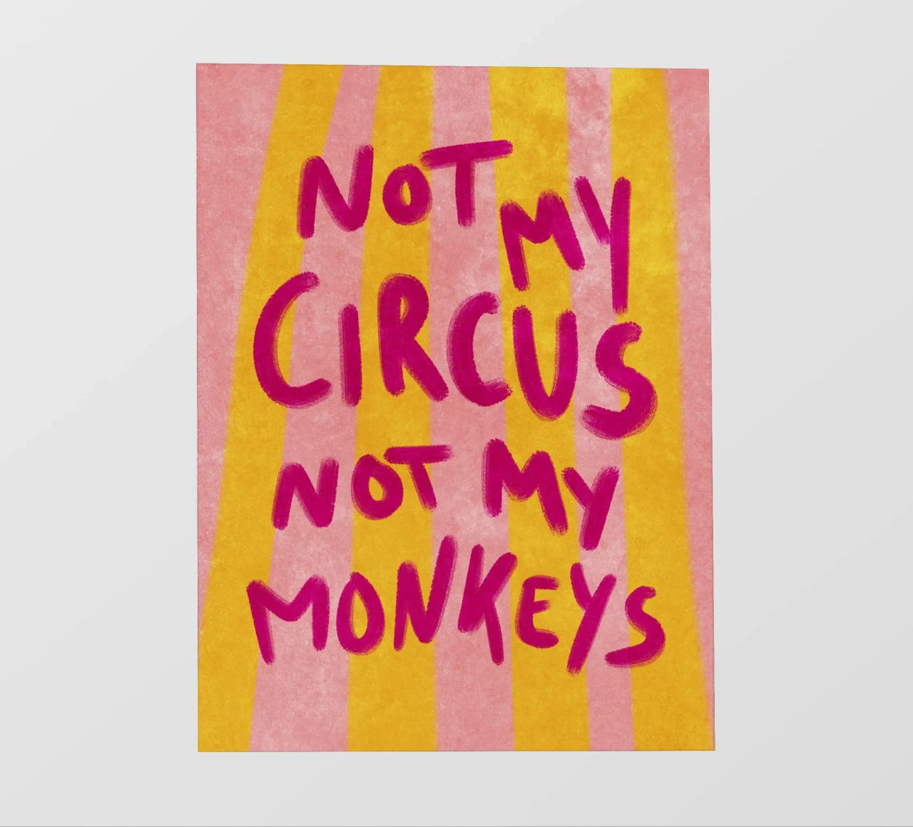 Not my Circus not my Monkeys PVC Plane von Illustration Raissa Oltmanns