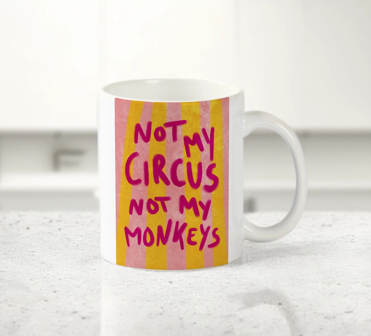 Not my Circus not my Monkeys Keramik Tasse von Illustration Raissa Oltmanns