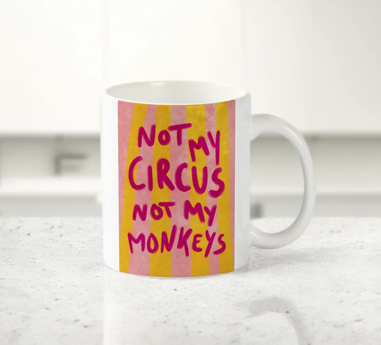 Not my Circus not my Monkeys mug en céramique de Illustration Raissa Oltmanns