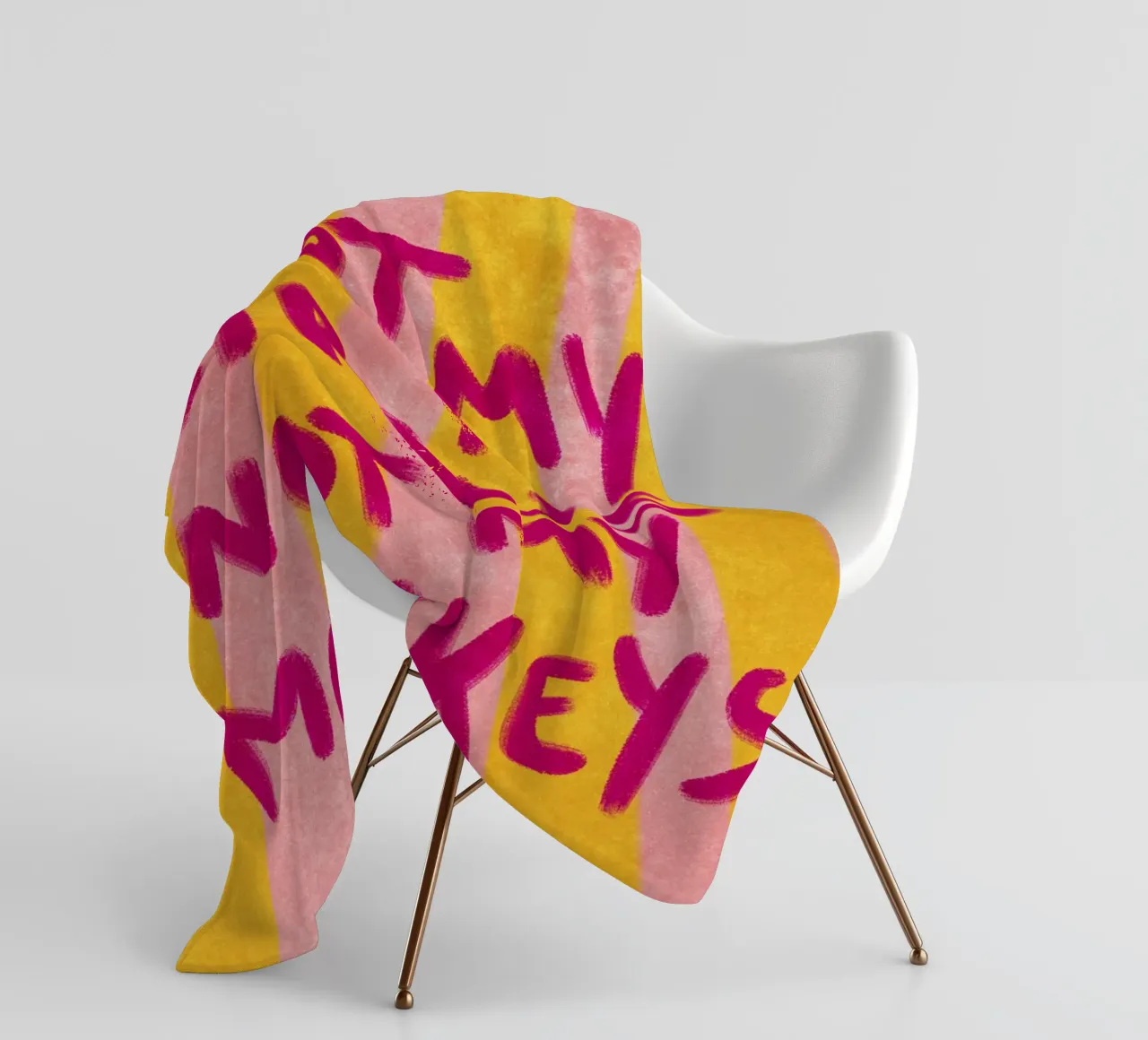 Not my Circus not my Monkeys fleece blanket by Illustration Raissa Oltmanns