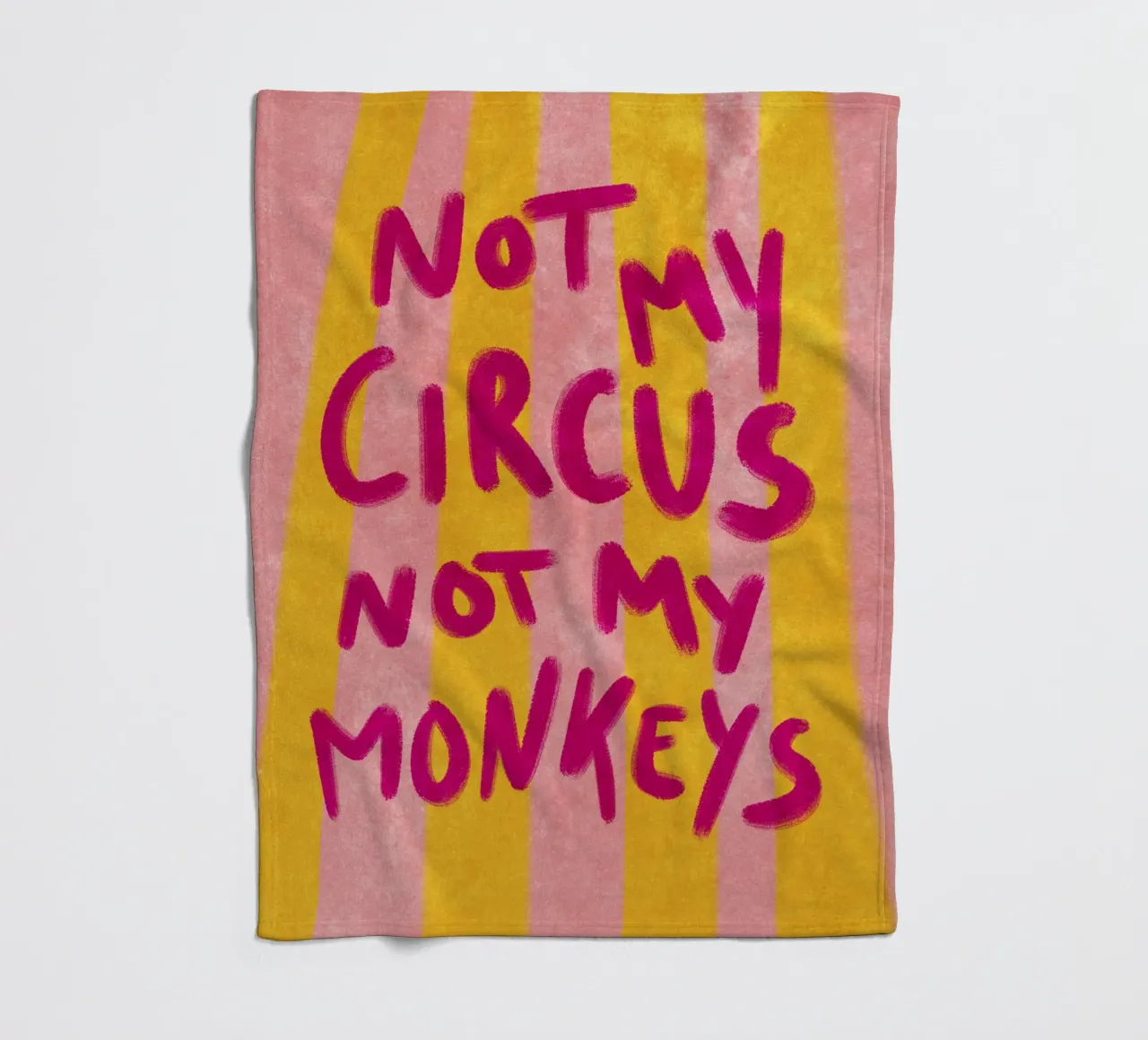 Not my Circus not my Monkeys fleece blanket by Illustration Raissa Oltmanns
