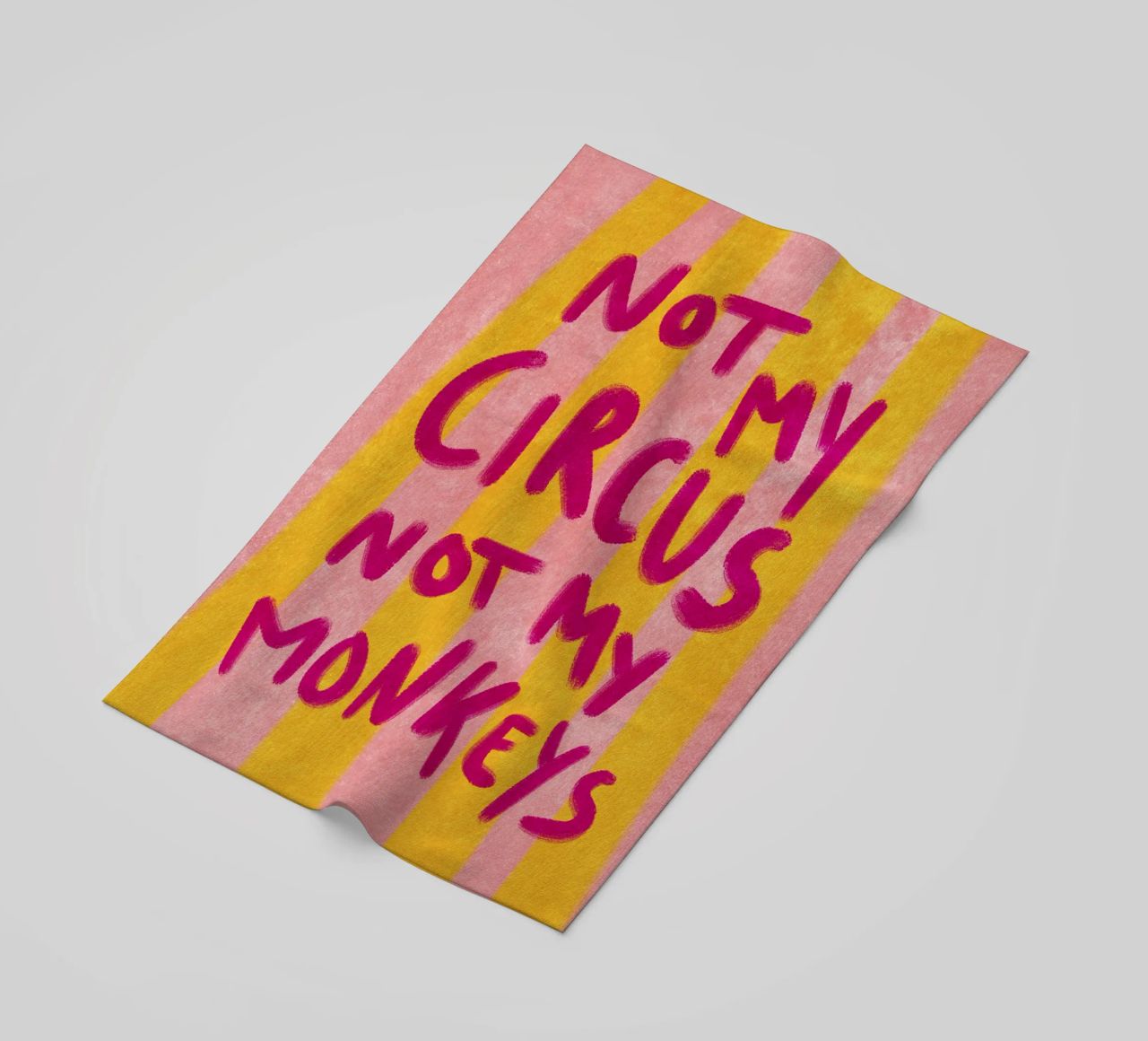 Not my Circus not my Monkeys Strandtuch von Illustration Raissa Oltmanns