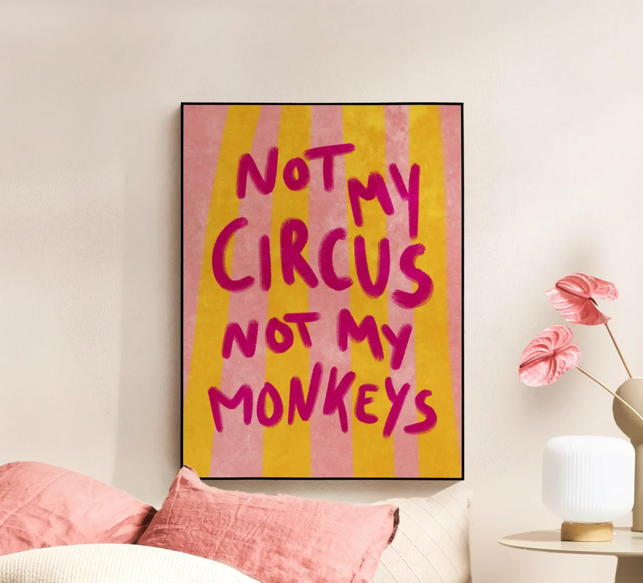 Not my Circus not my Monkeys plexiglass da Illustration Raissa Oltmanns