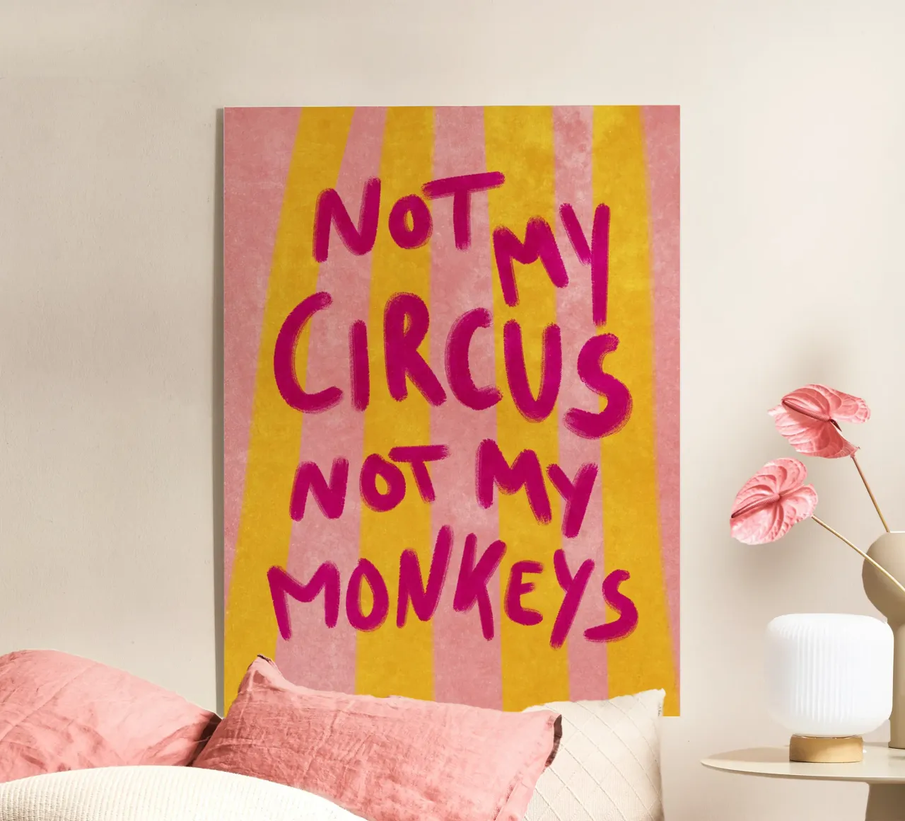Not my Circus not my Monkeys plexiglass da Illustration Raissa Oltmanns