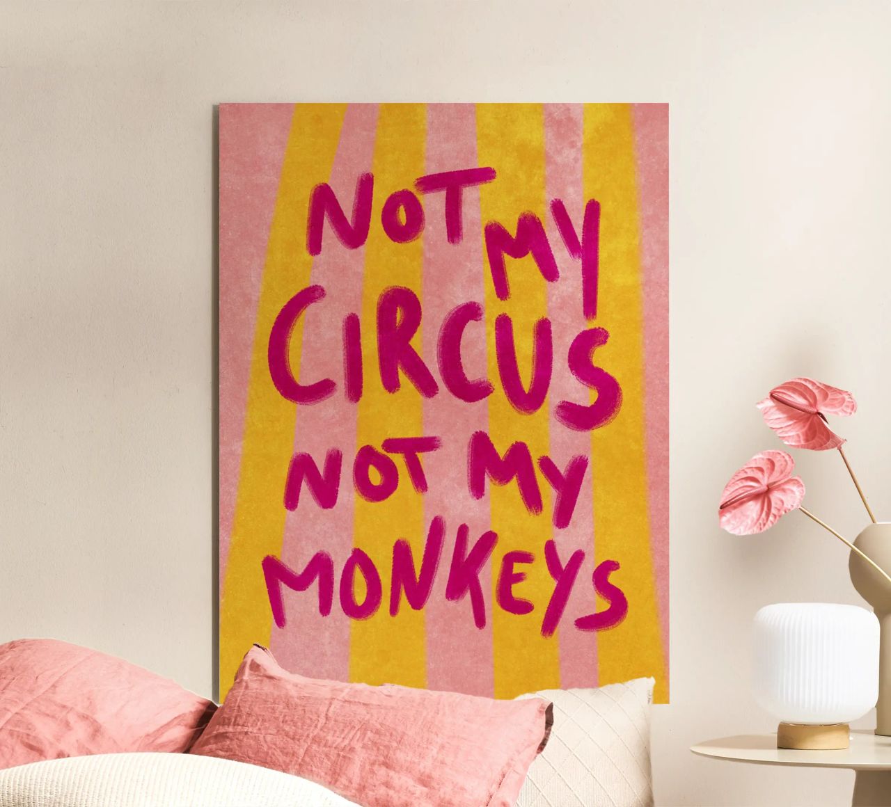 Not my Circus not my Monkeys Alu-Dibond von Illustration Raissa Oltmanns