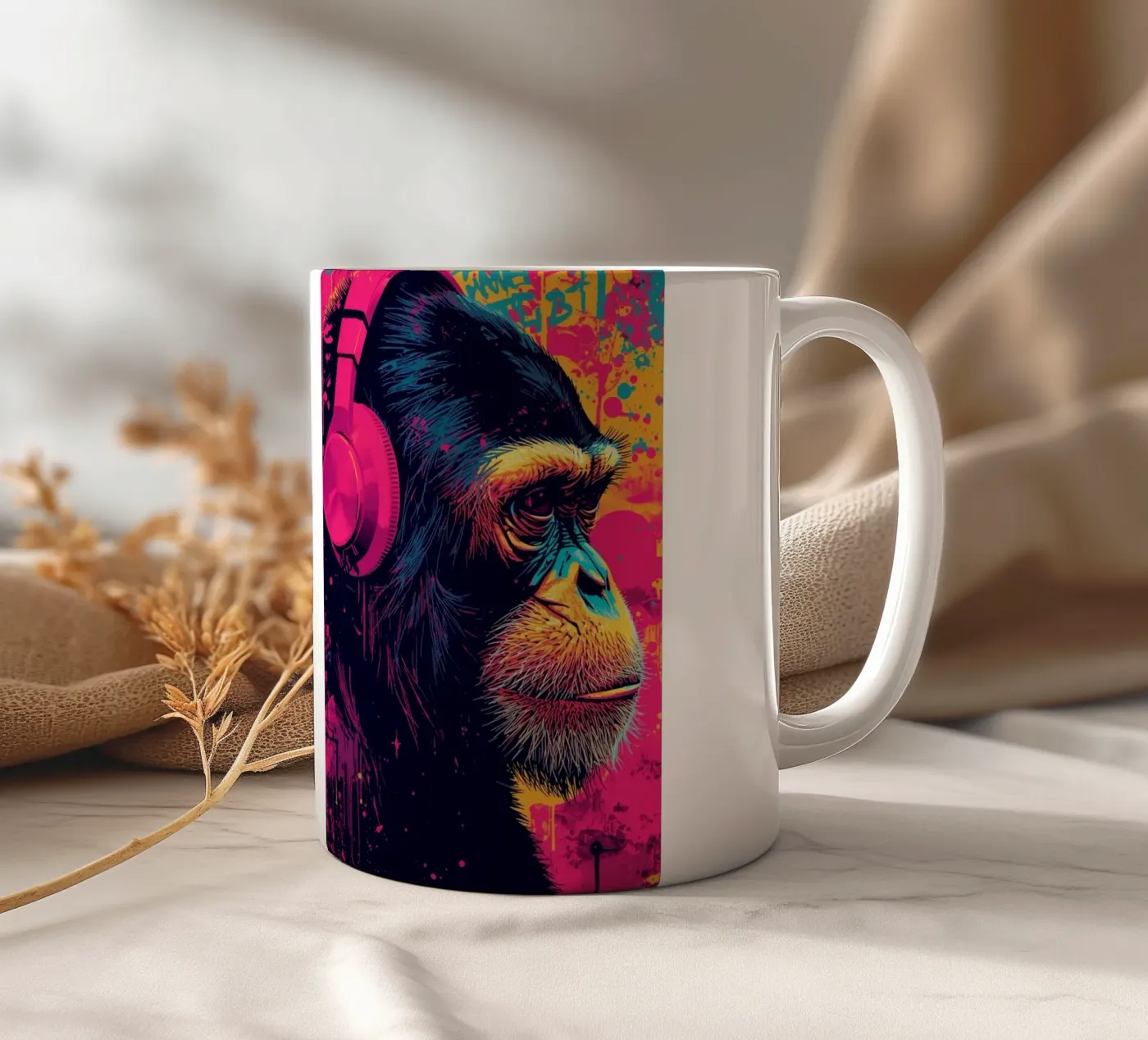 PopMonkey ceramic mug by DigiWunderwerk