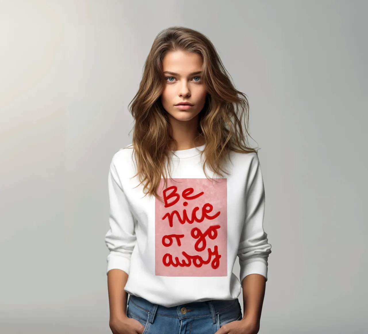 Be nice or go away felpa da Illustration Raissa Oltmanns
