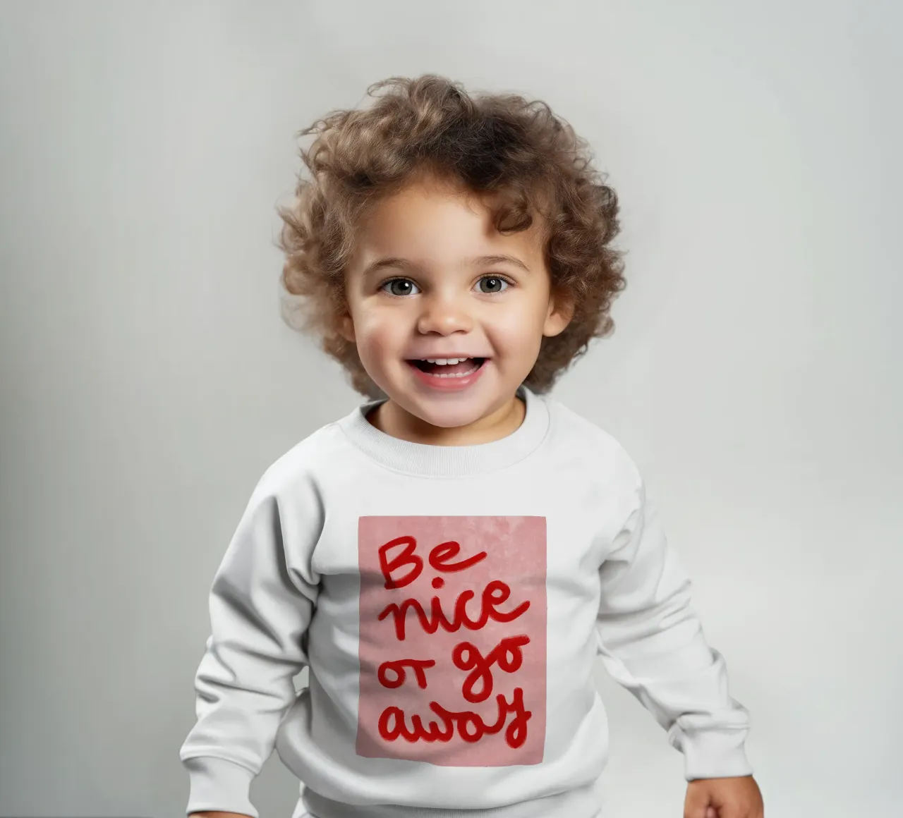 Be nice or go away felpa neonato da Illustration Raissa Oltmanns