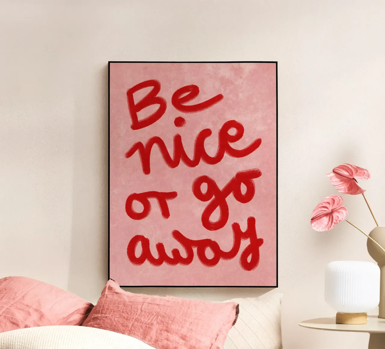 Be nice or go away plexiglass da Illustration Raissa Oltmanns