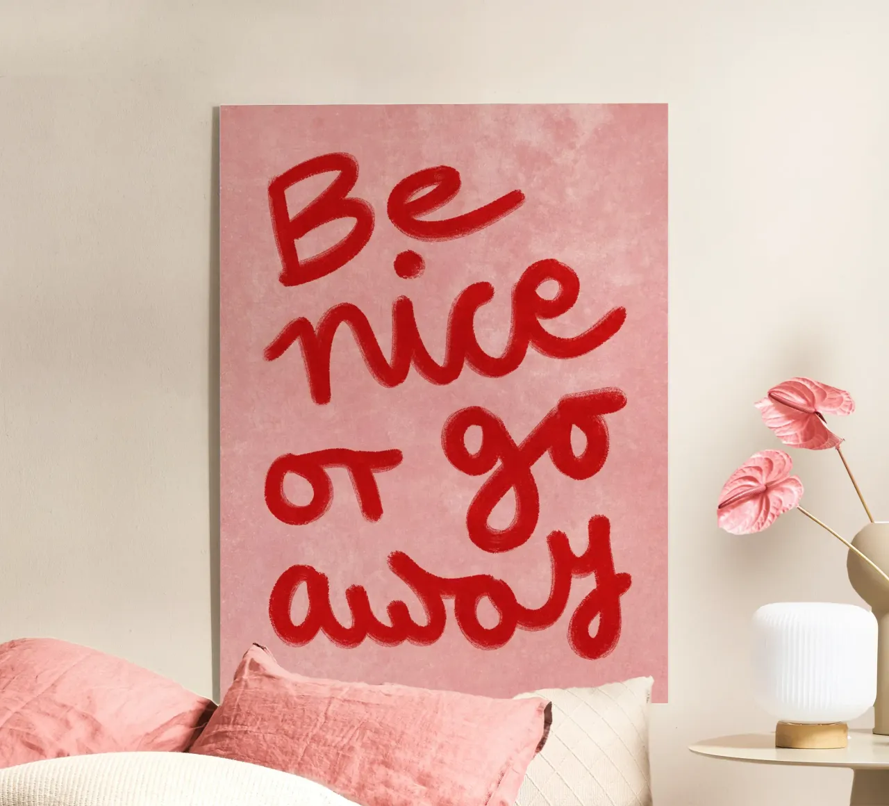 Be nice or go away plexiglass da Illustration Raissa Oltmanns