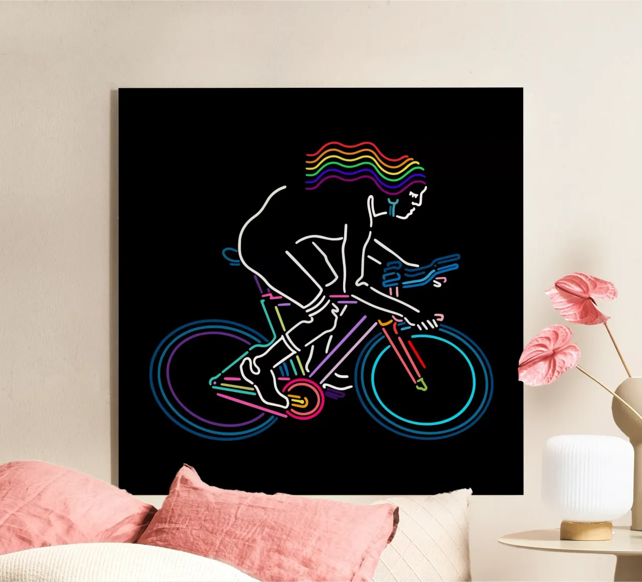 Ride for love acrylic glass by The Cyclist
