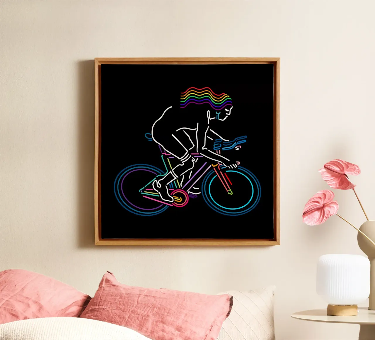 Ride for love canvas by The Cyclist