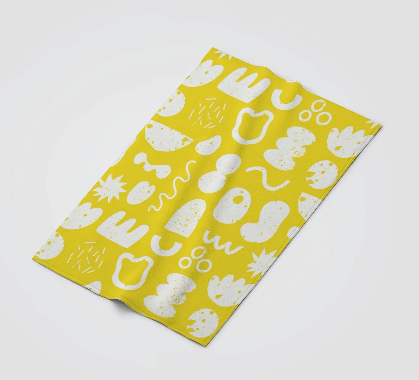 Yellow Pattern Fleecedecke von treechild