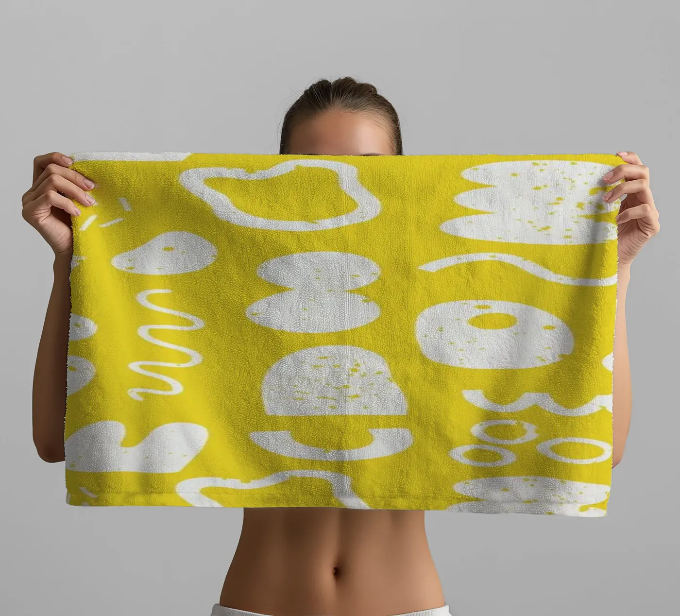 Yellow Pattern badhanddoek van treechild