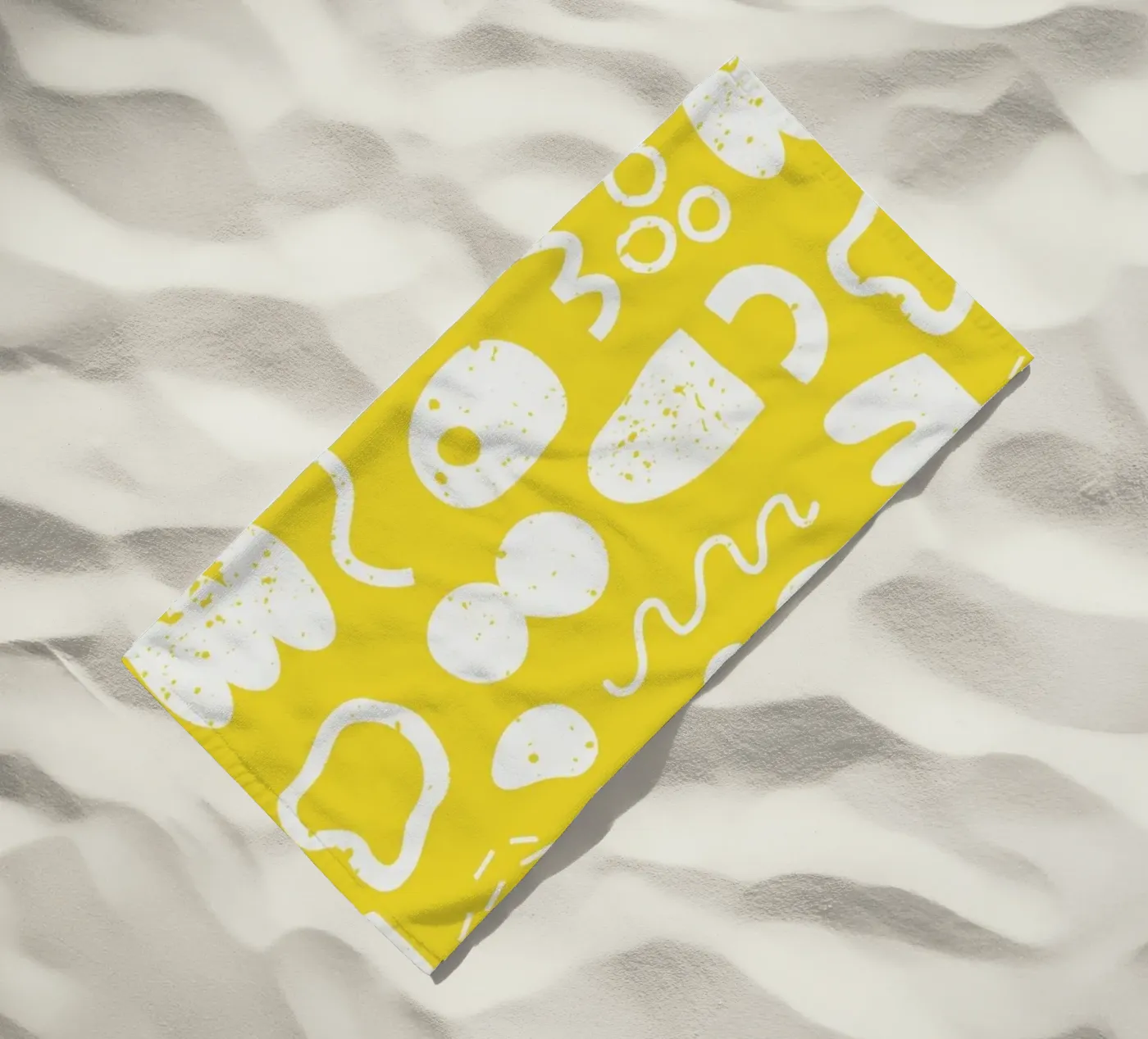 Yellow Pattern strandhanddoek van treechild