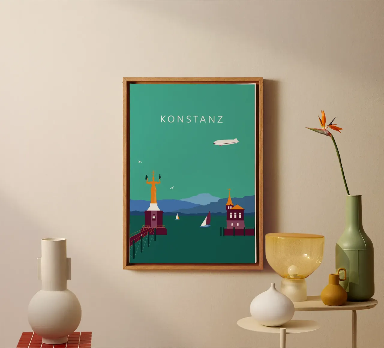 Konstanz, Bodensee, Baden-Württemberg tela con Cornice a cassetta da Taimanta