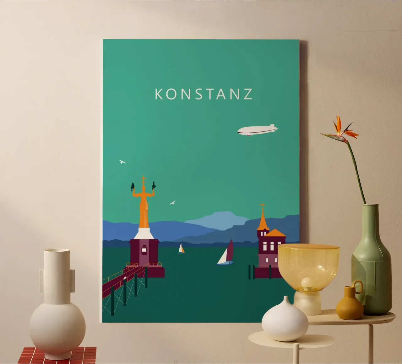Konstanz, Bodensee, Baden-Württemberg tela con Cornice a cassetta da Taimanta